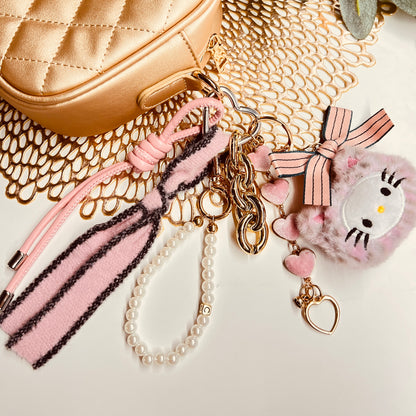 HANDMADE BAG CHARMS ~ CHEETAH/KITTY FACE