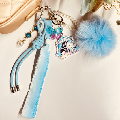 HANDMADE BAG CHARMS ~ MULTI COLORED BUTTERFLY ~