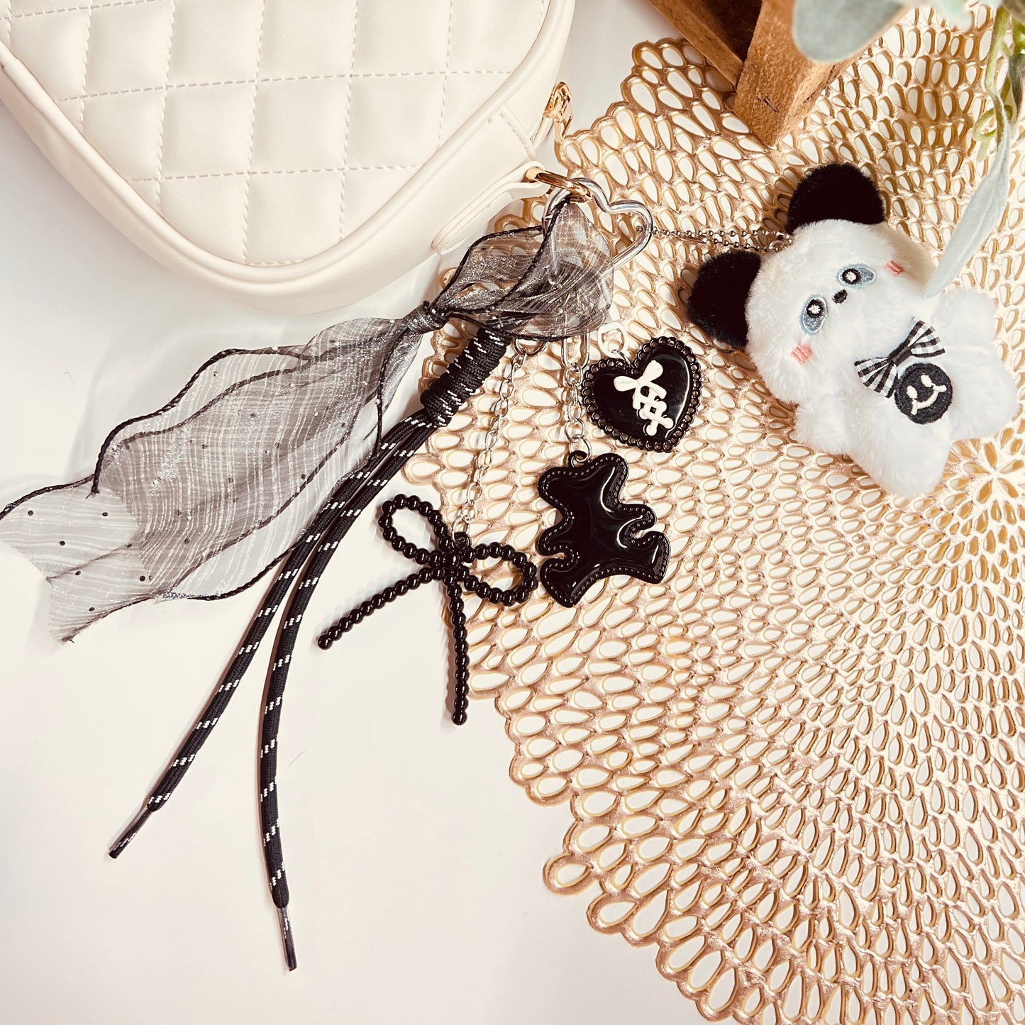 HANDMADE BAG CHARMS ~ PLUSHY DOG ~