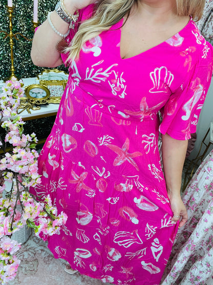 BEACH VIBES PINK MAXI DRESS