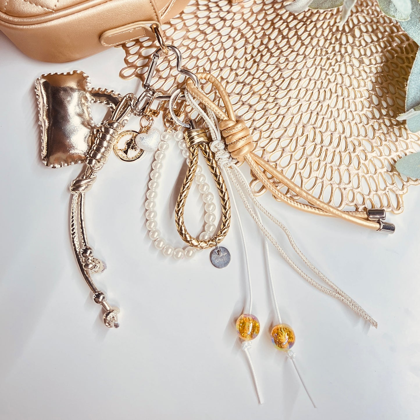 HANDMADE BAG CHARMS ~ GOLD BAG ~