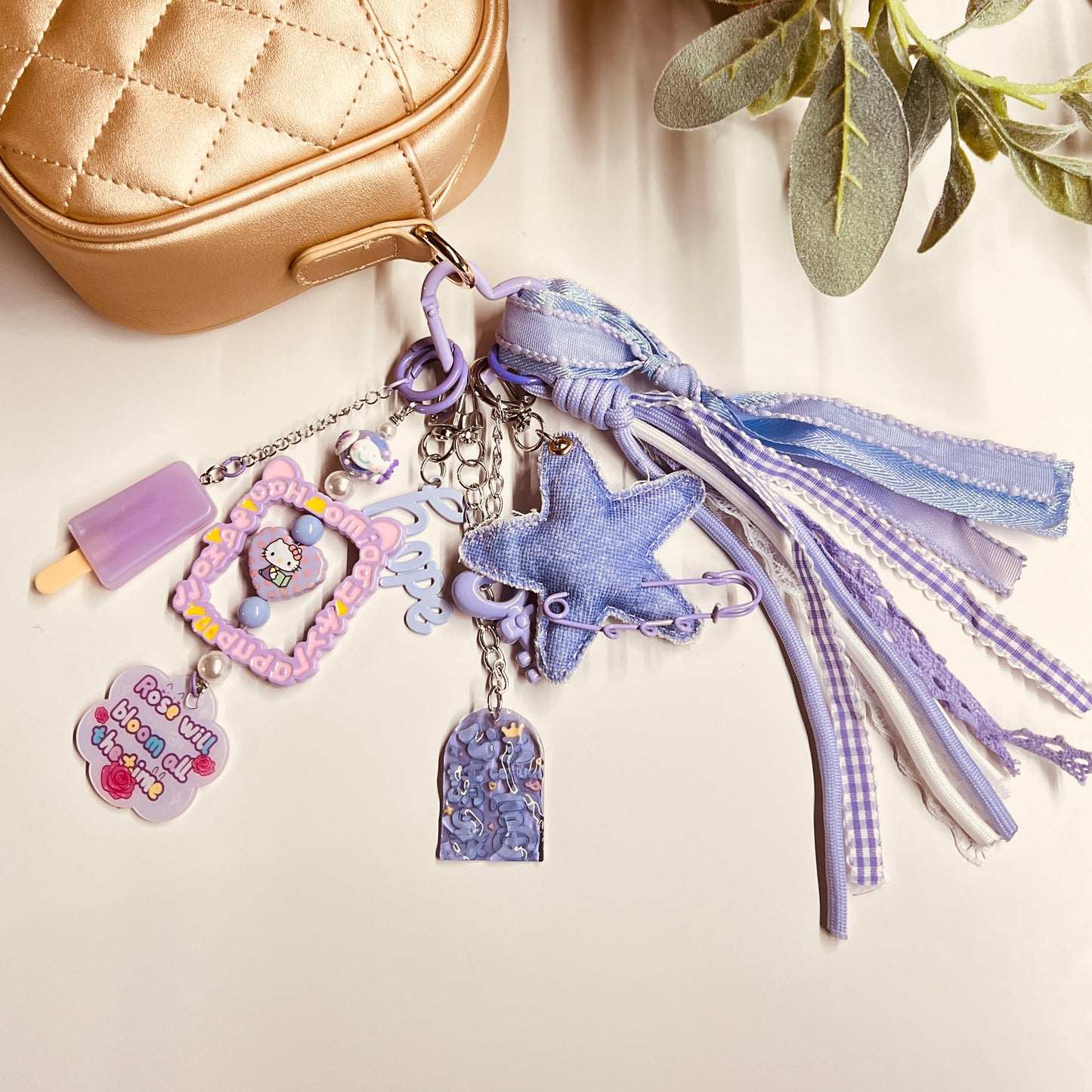 HANDMADE BAG CHARMS ~ PURPLE 14 ~