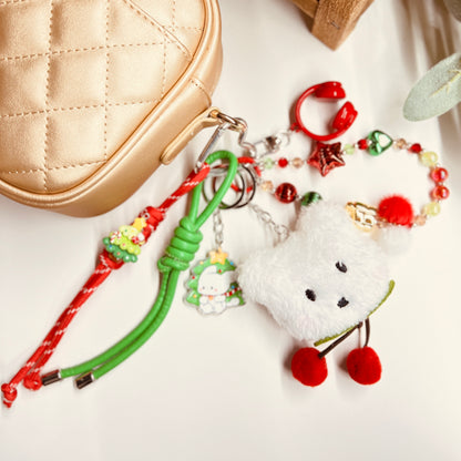 HANDMADE BAG CHARMS ~ CHRISTMAS TEDDY ~