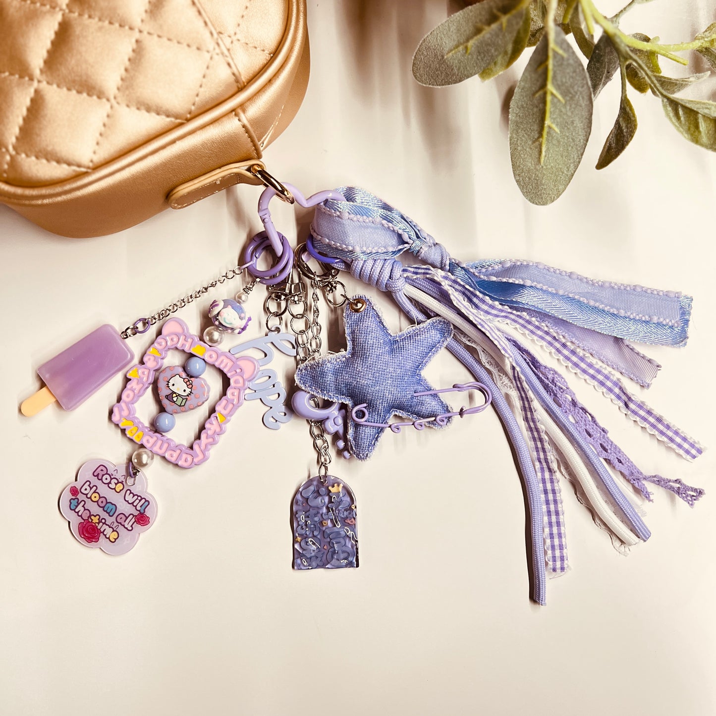 HANDMADE BAG CHARMS ~ PURPLE 14 ~