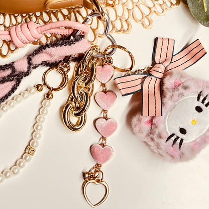 HANDMADE BAG CHARMS ~ CHEETAH/KITTY FACE