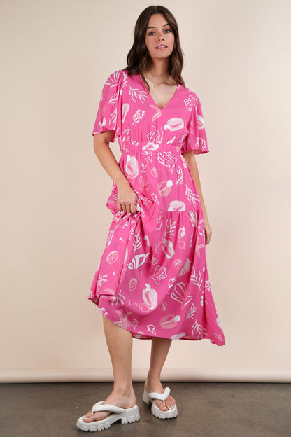 BEACH VIBES PINK MAXI DRESS